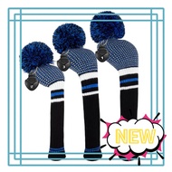 Golf Headcover Knit Set Set of 3, Golf Club Driver Wood (460 cc)*1 Fairway Wood*1 and Hybrid Fairway