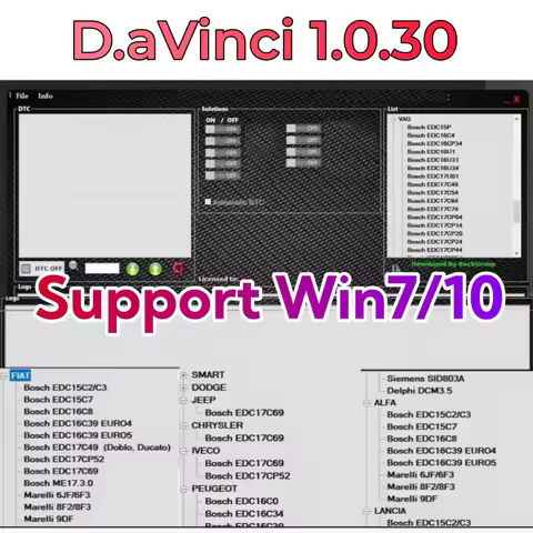 2026 Davinci 1.0.30 Software Support Win 7/10 D.avinci 1.0.30 Work on K.ESS/K.TAG Repair Software Ac