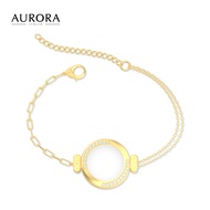 AURORA ITALIA Medallion Bracelet 24K Gold Plated [Gold Coin Casing Only]