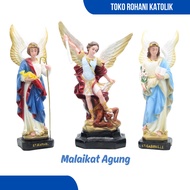 GREAT ANGEL STATUE SANTO MIKAEL GABRIEL RAFAEL STATUE RAPHAEL ANGEL STATUE GABREI MICHAEL 20 CM AGUN