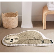 Floor mats, absorbent mats, toilet door card mats, toilet mats, non-slip mats, household cute panda bathroom absorbent mats