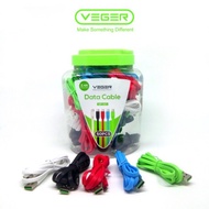 VEGER V-101 MICRO data cable, VP-100 TYPE C 2.4a fast charging ORIGINAL 1 meter (1 jar contains 50)