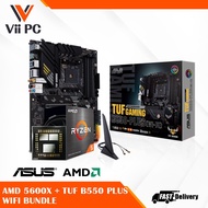 ASUS TUF GAMING B550-PLUS (WI-FI) Motherboard and AMD Ryzen 5600x Processor Bundle