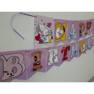 Birthday Banner BT21 BTS Fan Happy birthday