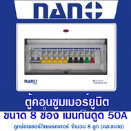 ( โปรโมชั่น++) คุ้มค่า Nano ตู้คอนซูมเมอร์ยูนิต เมนเบรกเกอร์กันดูด RCBO ขนาด 258 ช่อง ( 50A และ 63A