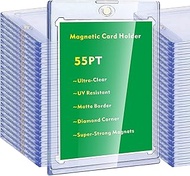 Magnetic Card Holder Sports Cards Case, 24 Pack 55pt Trading Card Case with UV Resistant, Prevents U