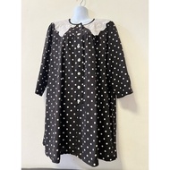 Chest 48 Inches Dress Polka Dot Collar