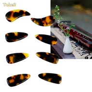 TOBE2 8PCS Guzheng Finger Picks, Tortoiseshell Transparent Blue Color Plastic Guzheng Nail Covers, C
