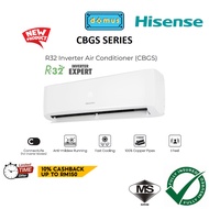 Hisense 1HP /1.5HP /2HP /2.5HP CBGS Series R32 Inverter Auto Clean Standard Air Conditioner 冷气机 冷氣機 