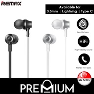 REMAX RM-610D Wired 3.5mm Plug Earphone Earpiece Headphone Earphones Headphones Earbuds Compatible with All iPhone and Android devices 610D 610 D Huawei P20 Pro Mate 10 Nova 3i OPPO R11 R15 R9 R9S Pro F1S F3 A77
