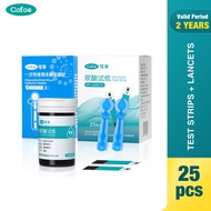 Cofoe Uric Acid Test Strips Full Set +25 Uric Strips +25 Lancets Uric Acid Test Monitor Kit Gout Tes