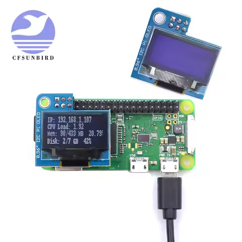 PiOLED - 128x64 0.96inch OLED Display Module for Raspberry Pi 4