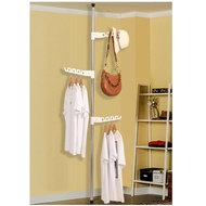 Adjustable Clothes Drying Rack Floor To Ceiling Tension Pole Hanger Stand Height {Adjustable 1.1M to 3.1M Flexible} SG