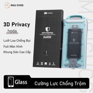 Hoda 3D Anti-Peeping Premium Full Edge Tempered Glass for iPhone 17 Pro Max 16 15