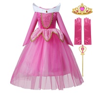 ZZOOI Girls Pink Tutu Princess Dress Fairy Tale Sleeping Beauty Costume Kids Aurora Cosplay Outfit V