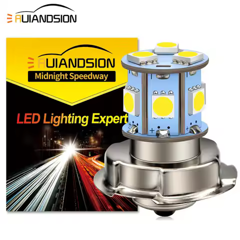 RUIANDSION P26S H6M LED Motorcycle Headlight Lamp 6V 6V-30V 10-80V Fit Motorbike Headlamp 12V 24V Fo