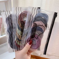 100 PCS KOREAN HAIR TIES PLUS POUCH || Hair Band || Hair Rope || Colorful hair pigtails