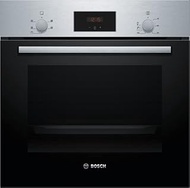 Bosch HHF133BS0B Built In Stainless Steel Convection Oven 60cm width, 66L, electronic display, knob control, Eco Clean (Back), 3 layer glass door,13amp connection, 2 years local