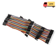 YANE 3 PCS Breadboard Jumper Wires, 40 Pin Multicolored Dupont Wire, Electronics Prototyping M To F 