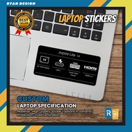 Acer Aspire Lite 14 Laptop Logo Sticker Laptop Features Specifications Sticker (Unofficial)
