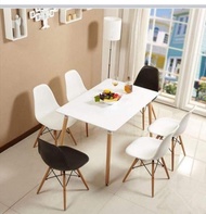 MIA SCANDINAVIAN DINING SET 4Seater -120*80cm 1 table +4 scandi chairs
