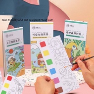 XFZHG With Paint and Brush Watercolor Paper Doodle Book Pocket Drawing Book Diy Bookmarks Painting Supplies Graffiti Picture Book Watercolors Coloring Books Gouache Picture Book Blank Doodle Book Set Gouache Graffiti Picture Book