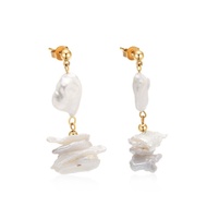 European American Cross-Border Earrings Valentine's Day Earrings Hot-selling Pearl Retro Stainless S