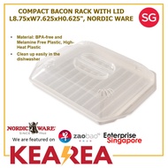 Nordic Ware Compact Bacon Rack With Lid L8.75xW7.625xH0.625"