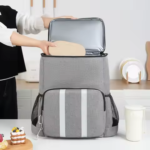 Extra Big Size 26L Double Shoulder Ice Bag Large Capacity Portable Beer Insulated Fresh Keeping Back