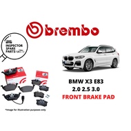 100% BREMBO BMW X3 E83 2.0 2.5 3.0 FRONT BRAKE PAD P06043