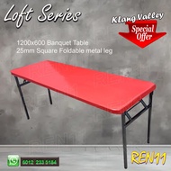3v Banquet Table,Plastic Table Top with 25mm Square metal leg - / Plastic Table Top / Meja Lipat - 4