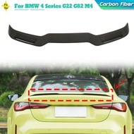 Carbon Fiber Rear Trunk Spoiler Wing For BMW 4 Series G22 G82 M4 2021 2022 Rear Trunk Boot Lid Lip W