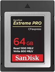 SanDisk Extreme PRO 64GB CFexpress Type-B Memory Card, 1500MB/s Read, 800MB/s Write