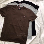 EPOCH Korea Dickies Pocket Short T Classic logo Sleeve Plain Coffee Gray Black