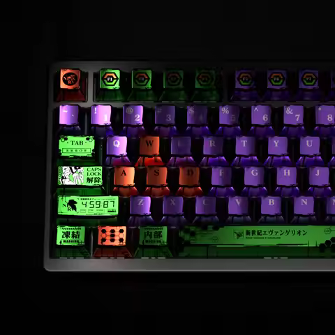 SPYSELF EVA Unit-01 Pearlescent Metallic Paint Matte 5 Sides Sublimation Keycaps