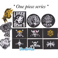 One piece embroidered patch, lufy pirate emblem logo embroidery patch
