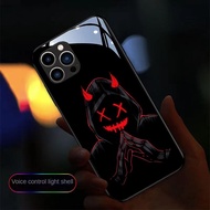 OPPO Find X6 X5 X3 Lite X2 Pro Reno 5 Lite 5Z 5F 4 3 2Z 2F Pro 10 Zoom A94 A53 A5 A9 2020 A5S A7 A12 A52 A72 A92 4G 5G Red Ghost Fire Glowing Color Luminous LED Light Phone Case
