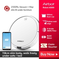 Airbot A500 2500Pa Robotic Vacuum Cleaner Pure  White (1 Yr Warranty)