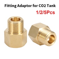 1/2/5Pcs CO2 Fitting Adaptor Full Solid Brass CO2 Connector Adapter for Airgun Aquarium Fish Tank Parts and Accessories