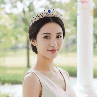 BLISS Queen Tiara Crown, Shiny Elegant Baroque Crown, Trendy Vintage Headwear Multi-color Ancient Gr