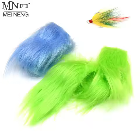 2PC Long Hairy Artificial Hand Craft Fur Synthetic Fiber Streamer for Trout Fishing Lures Fly Tying 