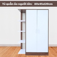 Tủ quần áo người lớn tủ quần áo gỗ MDF phủ Melamine nhà nội thất TAGO ND72 - Màu vân gỗ