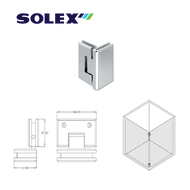 SOLEX บานพับสแตนเลส SUS304 ประตูกระจกห้องน้ำ รุ่น SLW3049