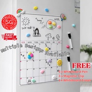 (Ships in 24hrs)A3 Magnetic Dry Erase Calendar Family Schedule Planner Message Board Whiteboard