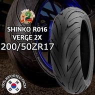 Korea Shinko Tires R016, 200/50ZR17, 200/50x17, 200-50-17, 200/50*17, Pirelli, Corsa, Michelin, Brid