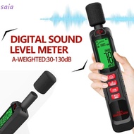 SAIA Noise Meter, 30-130dB Digital Display Sound Level Meter, Professional 125Hz-8KHz Windproof Digi