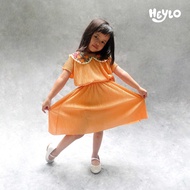 Heylo Kids - Fleur Series - One Set Pleats - Children's Pleated Suit - Orange Soft