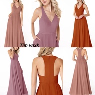 Azazie bridesmaid and party dress with elegant and seductive V-neck, comfortable modern racerback ba