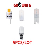5pcs Lampu LED Peti Sejuk Mini Kristal G4 G9 Focos Led Super Terang Chandelier G4 G9 E14 12v 220v La