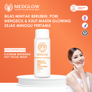 MEDGLOW CLINIC Platinum Whitening Oily Facial Wash | Sabun Pembersih Kulit Cuci Wajah Muka Cleanser
